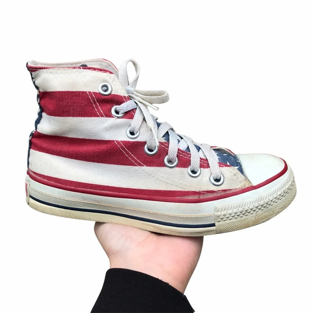 Vintage Made In USA Converse Size 3 American Flag